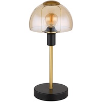 GLOBO Tischlampe Leseleuchte Lampe Tischleuchte Glas goldfarben Touch Schlafzimmer,