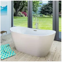 AcquaVapore freistehende Badewanne Wanne Acryl F03 180x89cm mit Armatur