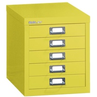 BISLEY MultiDrawerTM L125 Schubladenschrank gelb 5 Schubladen 27,9 x