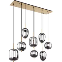 GLOBO Blacky I 8-flg. 94 cm rund Messingfarben