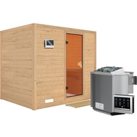 Karibu Sauna Sonara-9 kW Bioofen-Steuerg.-Ohne Dachkranz