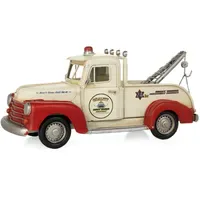 Moritz Blech-Deko Auto Abschleppfahrzeug weiß rot Blechdekoration Blechmodell Modellauto