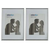 Relaxdays Bilderrahmen silber A4 4er Set