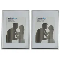 Relaxdays Bilderrahmen silber A4 4er Set