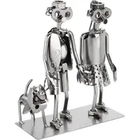 Brubaker Schraubenmännchen Liebespaar - Paar mit Hund - Eisenfigur