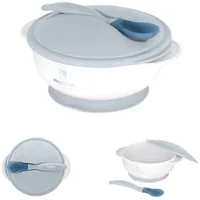 KIKKABOO Baby Essschüssel 250 ml Löffel mit Wärmesensor Warmhalteschüssel