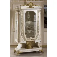 Casa Padrino Luxus Barock Vitrine Weiß / Beige /