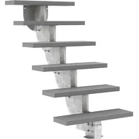 DOLLE Außentreppe Gardenstep 80cm breit 6 Stufen Trimax grau