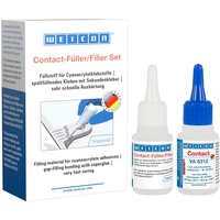 WEICON Contact-Füller Set, Set mit einem Cyanacrylatklebstoff und einem