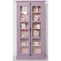 Casa Padrino Landhausstil Vitrine Lila / Rosa 109 x