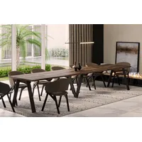 Endo-moebel Esstisch Lungo ausziehbar erweiterbar Kulissentisch Esszimmertisch - 405cm