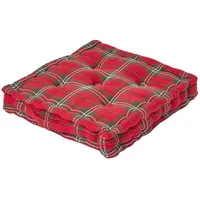 Homescapes Sitzkissen Edward Schottenmuster 40 x 40 x 10