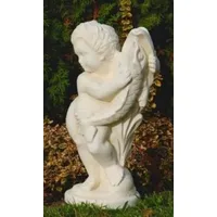 Casa Padrino Jugendstil Wasserspeier Skulptur Junge mit Fisch Sandfarben