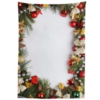 ABAKUHAUS Weihnachten Tischdecke, Dressed Weihnachtsbaum, Schmutzabweisend Pflegeleicht Waschbar Druck