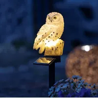 Spetebo LED Solar Gartenstecker EULE - 45 x 10
