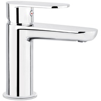 Lomadox Waschbeckenarmatur in silber mit Eco-Aerator ALPINIA-30, B/H/T ca.