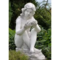 Casa Padrino Jugendstil Wasserspeier Skulptur Sitzende Frau Weiß 24