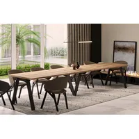 Endo-moebel Endo-Möbel XXL Esstisch Lungo 130cm - 405cm ausziehbar