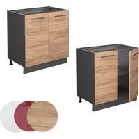 Vicco Spülenunterschrank Fame-Line 80 cm mit Regal, ohne Arbeitsplatte
