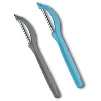 Victorinox Sparschäler Set, 2-tlg. Karibikblau & Cool Grey -