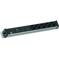 Bachmann 19" 1,5HE 5xCEE7/3 1xGVS-Plus 2,0m CEE7/7