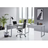 BMG Möbel Winkelschreibtisch, Office Edition, Eckschreibtisch, Grau
