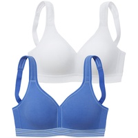 PETITE FLEUR Entlastungs-BH Damen blau+weiß Gr.85E