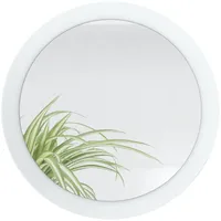 Vladon Spiegel, Weiß, Holzwerkstoff, Rund, 50x50x2 cm, Spiegel, Wandspiegel