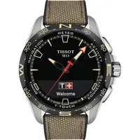 TISSOT T-Touch Connect Solar 47,5 mm Textilarmband Beige T121.420.47.051.07