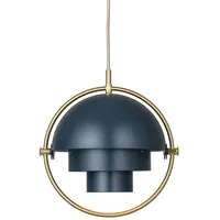 GUBI Multi-Lite Pendelleuchte, S Messing/Midnight Blue