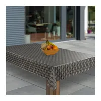 Laro Wachstuch-Tischdecke Abwaschbar Garten-Tischdecke Wachstischdecke PVC Plastik-Tischdecken Eckig Meterware