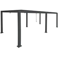 Mendler Pergola MCW-L46 Anthrazit 10 cm Alu-Gestell 3 x