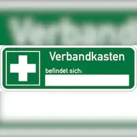 Wagner-sicherheit Rettungszeichen Verbandkasten befindet sich 18 x 6 cm
