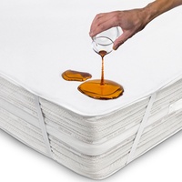 Flowen Matratzenschoner 200x200 cm wasserdichte Matratzenauflage aus Baumwolle Nässeschutz