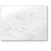 Deqori Schneidebrett Glas 40x30 cm 'Marmorplatte im Detail' Schneideplatte
