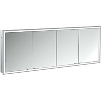 EMCO prime Unterputz-Lichtspiegelschrank 949706399 2000x730mm, 4-türig, aluminium/weiss