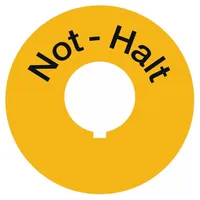 König Werbeanlagen Aufkleber Maschinenschild, Not-Halt, Folie selbstklebend