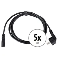 Pronomic EUIEC-3 Kaltgeräte Netzkabel 3m 5x Set