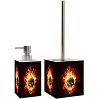 WCShop24 Badezimmer Set, Totenkopf