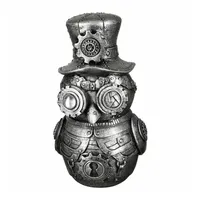 Casablanca by Gilde Skulptur Steampunk Owl Silberfarben silberfarben
