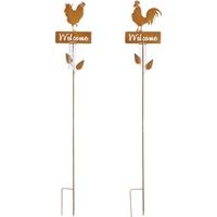 Mica decorations Mica Gartenstecker Regenmesser rost 2 Motive 120