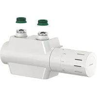Flamco Einrohr-Ventilarmatur VARIODESIGN mit Thermostatkopf und Blende weiß