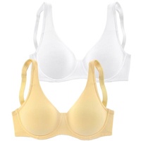 PETITE FLEUR Minimizer-BH Damen gelb+weiß Gr.100E