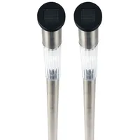 BestLivings LED Solar Stablampe XXL für Außen 2er Pack