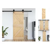 VidaXL Tür, Schiebetür mit Schiebetürbeschlägen, Holztür Schiebetürsystem für Schlafzimmer