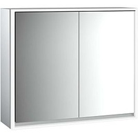 EMCO loft Aufputz-Lichtspiegelschrank 979805106 800x733mm, LED, 2-türig, aluminium/Spiegel