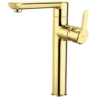 Lomadox Waschtischarmatur hoch für Aufsatzbecken ARNIKA-30 gold, B/H/T ca.