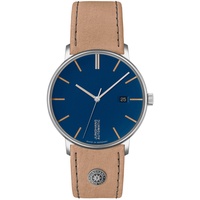 JUNGHANS Herrenuhr Form A Hellbraun/Blau