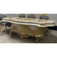 Casa Padrino Luxus Barock Esstisch Mehrfarbig / Gold -