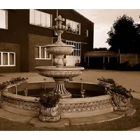 Casa Padrino Barock Garten Deko Springbrunnen Grau Ø 545